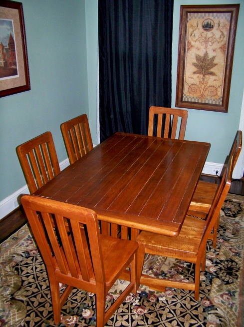Mission Style Table & Chairs aka: dining set – $400 | yodersale